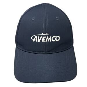 Avemco Since 1961 Strapback Baseball Cap Blue One Size Adjustable Embroidered